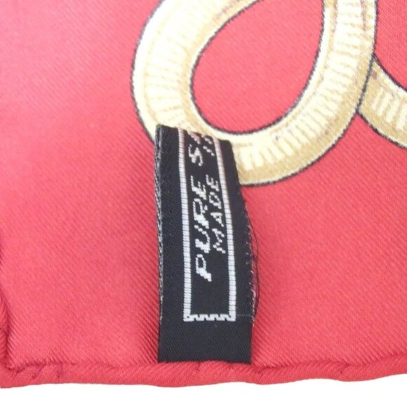 026143AO (S1) Celine Scarf Red Silk - Picture 11 of 12